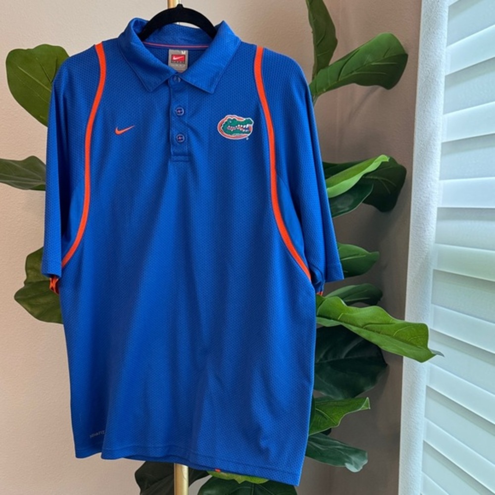NikeFit Dry Florida Gators Royal Blue Polo with Orange Trim Size: M